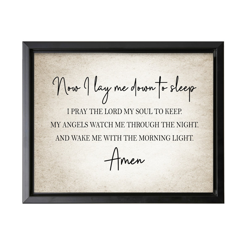 Allongez-moi pour dormir, Black Framed, Canvas, 16"H x 20"W