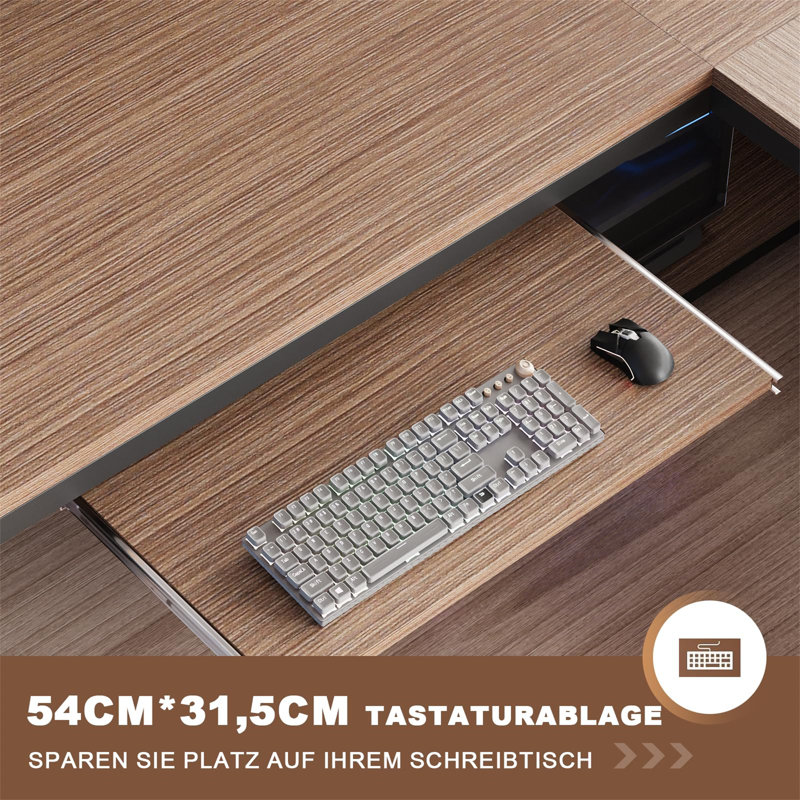 Janni  Computer Table, Brown