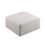 Repose-pieds carré, tissu chenille, sans assemblage - beige