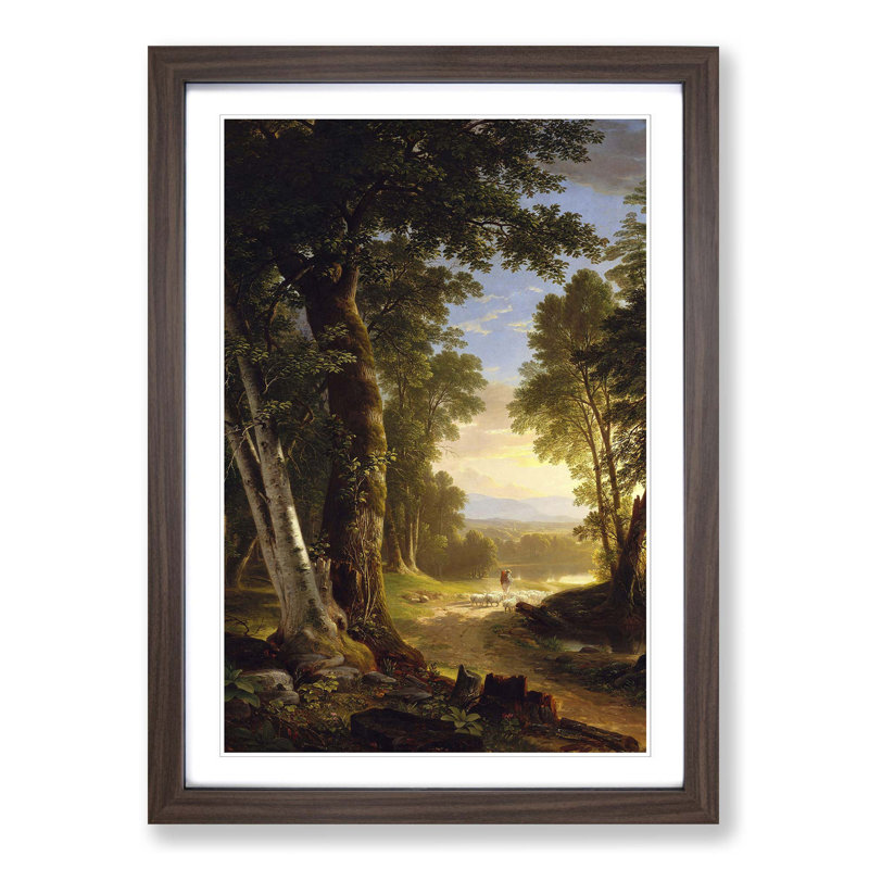 The Beeches by Asher Brown Durand - Framed Print, Walnut