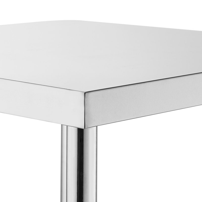 Table de travail en acier inoxydable, 5.12" H x 39.57" L x 33.07" W