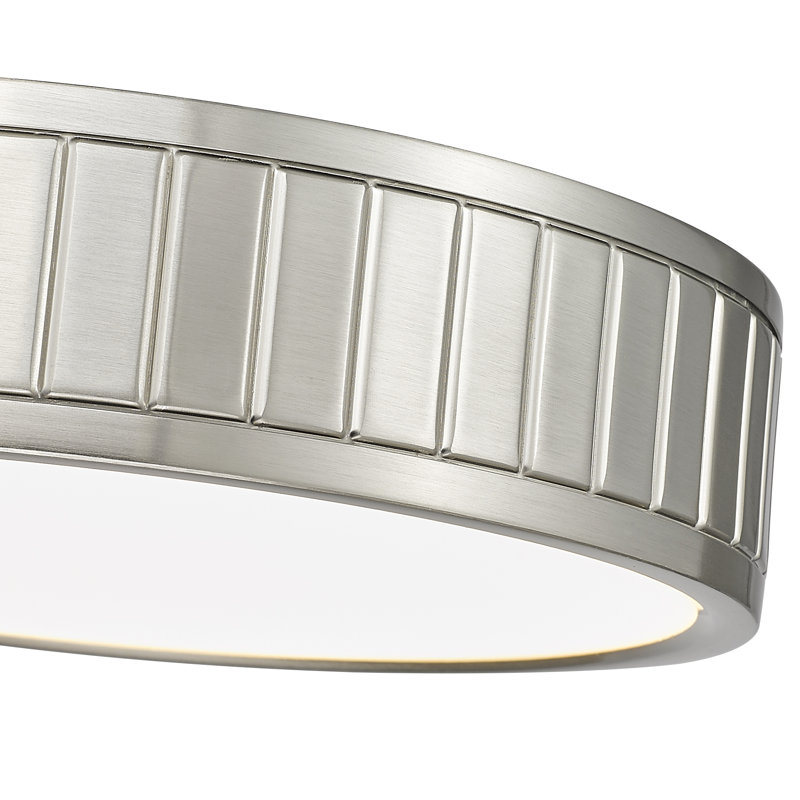 Plafonnier encastré Brustrom, Nickel brossé