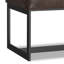 Banc repose-pieds en cuir véritable avec base en métal Penelope