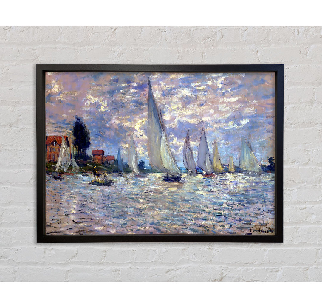 Les Barques von Claude Monet - Einzelner Bilderrahmen Kunstdrucke auf Leinwand