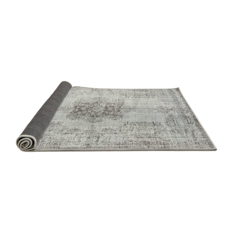 Tapis traditionnel gris / fumée Phindile, Rond 3 pi