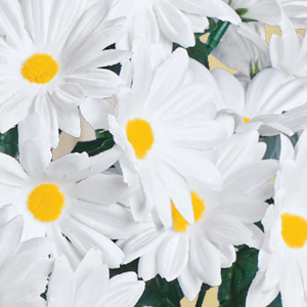Centre de table en marguerites artificielles, Blanc