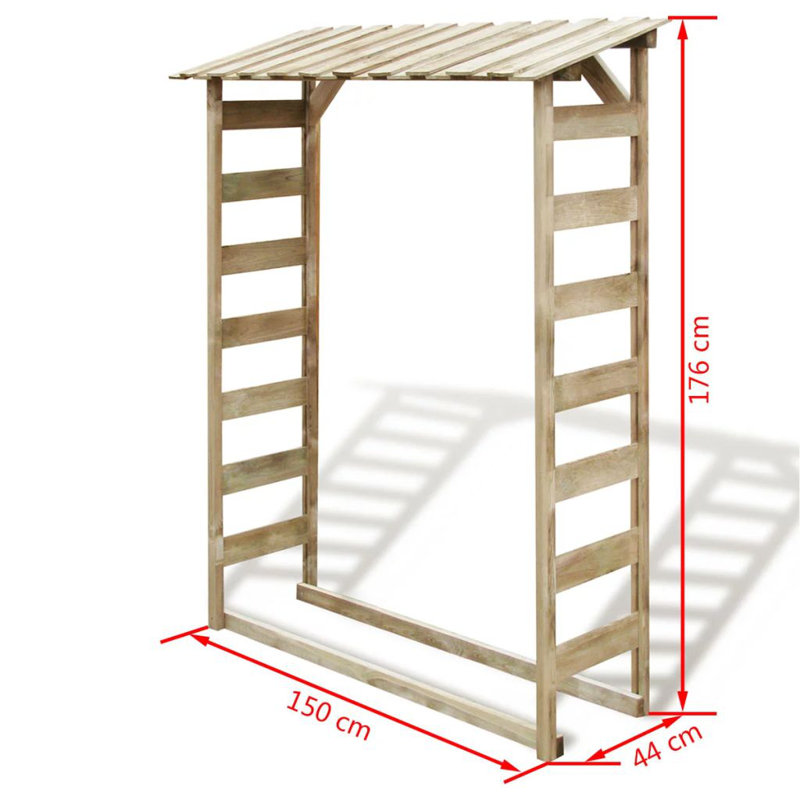 5 Ft. W x 1 Ft. D Wood Log Store