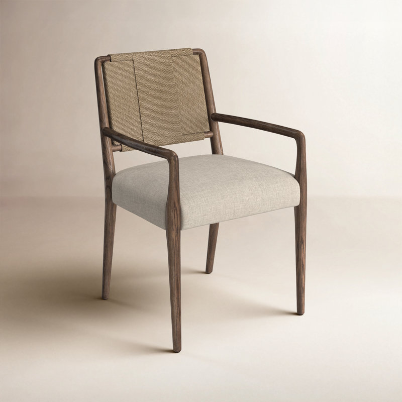 Rothler Dining Armchair-Alcala Wheat, Alcala Wheat, Tan Ash