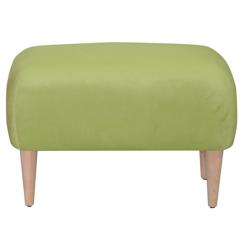Jupi 60cm Wide Rectangle Footstool Ottoman, Lime