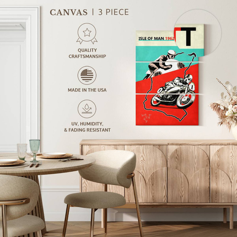 Mehar Isle Of Man TT 1962, 65" H x 42" W