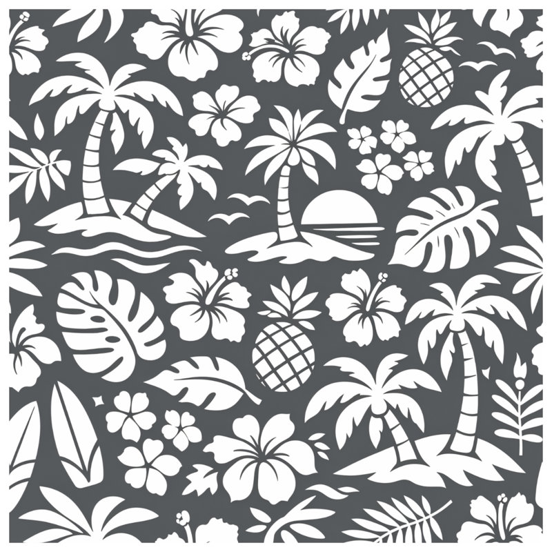 Coussins décoratifs à feuilles de palmier tropical, 14 x 14 inches
