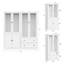 Armoire penderie de 20 po de largeur avec verre cannelé et tiroirs, armoire de rangement pour vêtements de 71 po de hauteur avec tringle et portes à fermeture en douceur-84439410