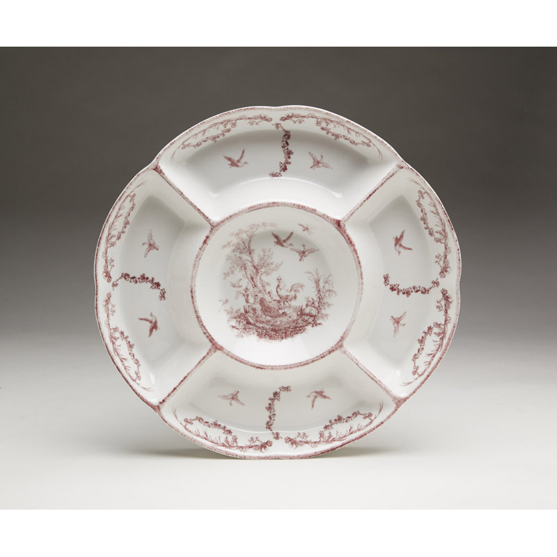 Polen Design Divided Serving Dish, Red/White