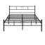 Aaru Heart Design Metal Bed Frame with Headboard & Footboard-87888728-87888726