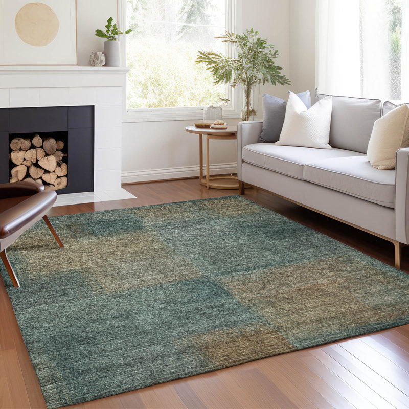 Tapis d'intérieur / extérieur antidérapant Neysa, Rectangle 5 pi x 7 pi 6 po