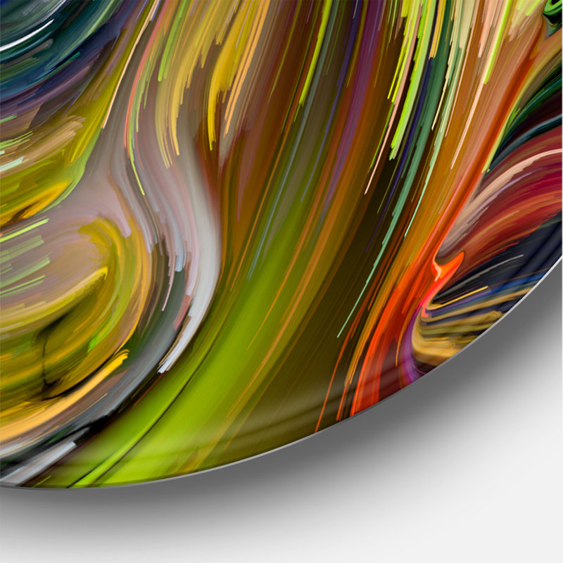 Fusion de couleurs - art mural moderne en métal, H 11 po x l 11 po x p 1 po