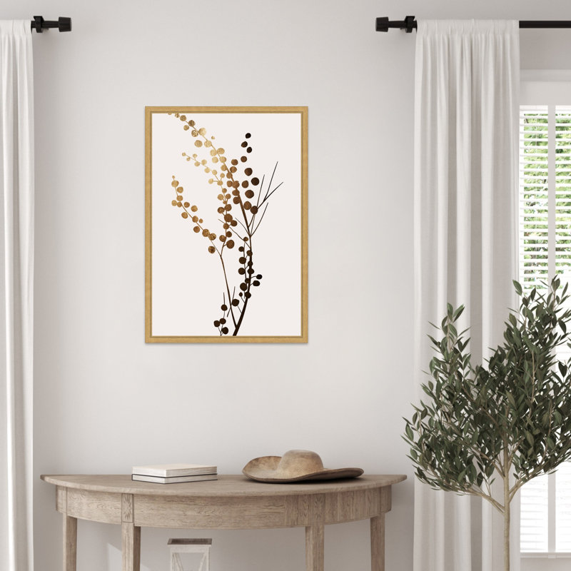 "Beige Branch 1" par Eins Kubistika, reproduction d'art sur toile encadrée, H 23 po x l 16 po