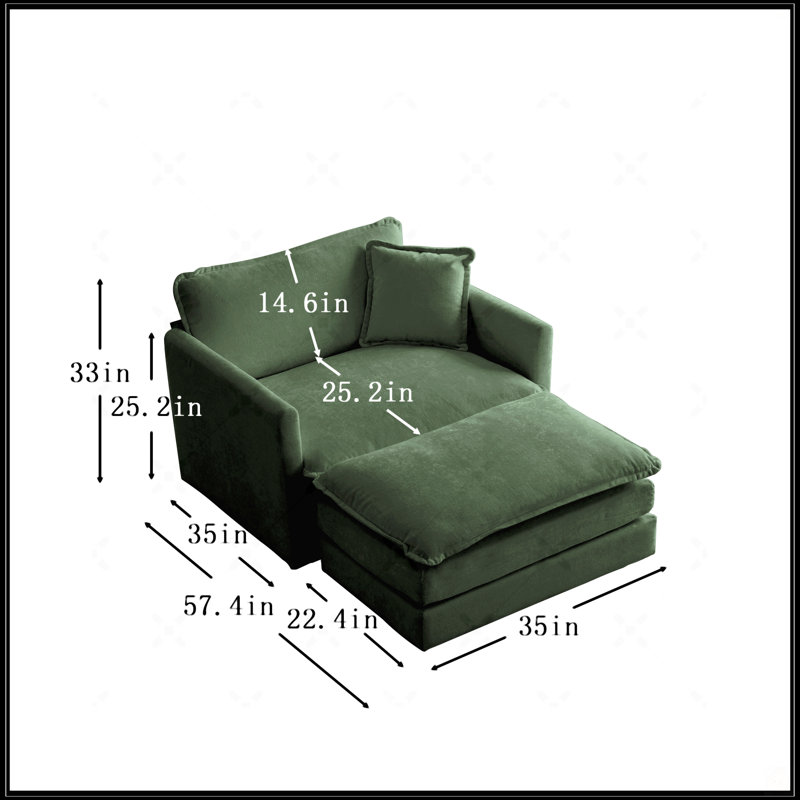 Chaise d'appoint moderne avec repose-pieds