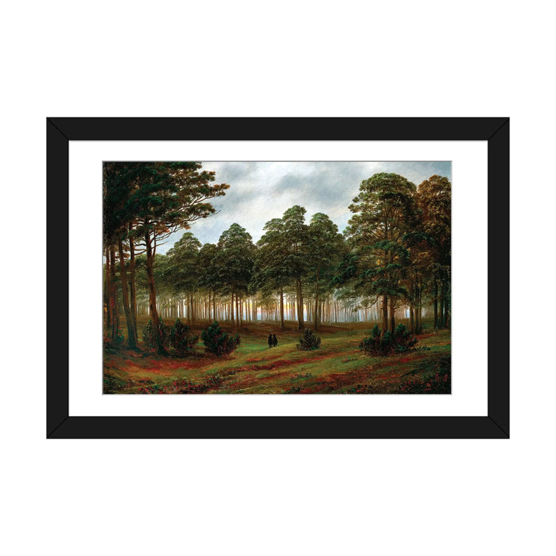 «Evening, 1820-26», impression sur toile, Papier d'art encadré noir, Blanc, H 16 po x l 24 po x P 1 po