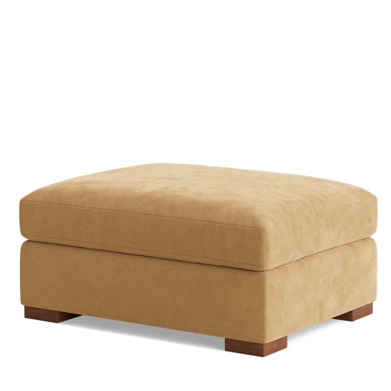 Couch Potato Ottoman, Performance Velvet - Nutmeg