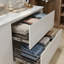 Armoire de base + armoire murale | Design sans poignée et support en métal