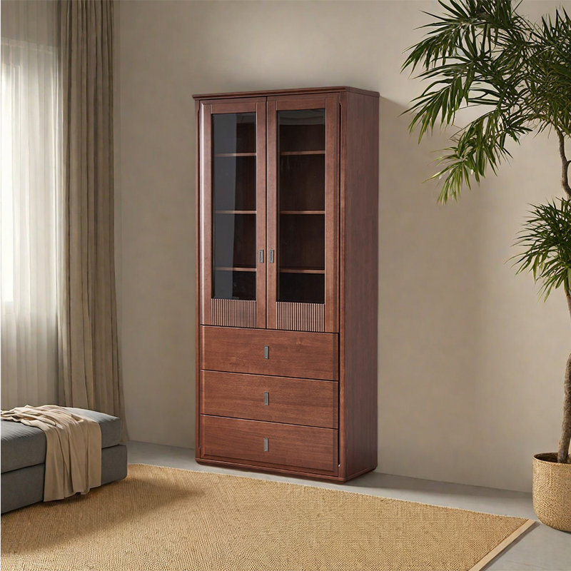 American style totally closed retro bookcase
