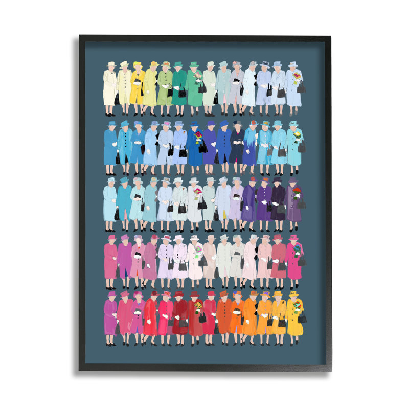 «Rainbow» par Amelia Noyes, Giclée encadrée noir minuit, H 14 po x l 11 po x P 1,5 po