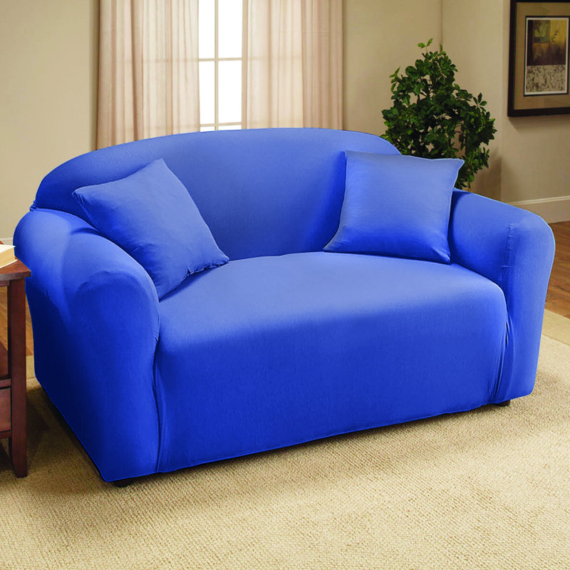 Housse pour causeuse à coussin en T, bleu