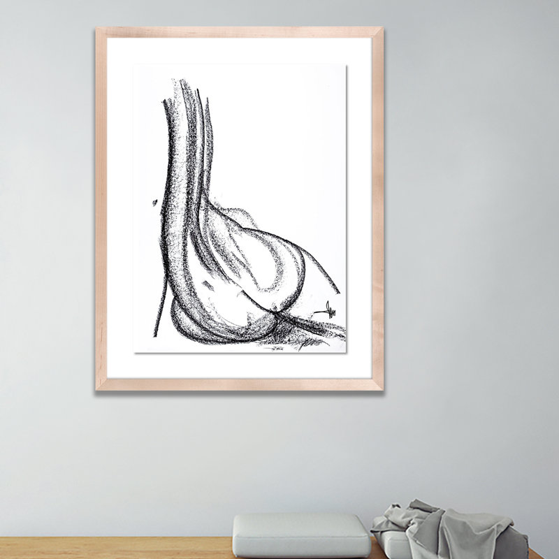 Nude 2 Print by Johan Gert Manschot, Natural, 24" H x 19" W x 1.5" D
