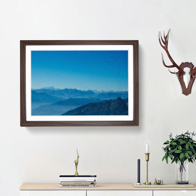 Blue Mountain Range in Annecy France - Picture Frame Painting Print