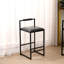 Ensemble de 2 tabourets de bar avec dossier et 2 chaises de bar rembourrées en cuir de polyuréthane avec repose-pieds