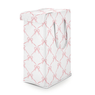 Ballerina and Ballet Bows Foldable Laundry Hamper with Handles by Sweet Jojo Designs