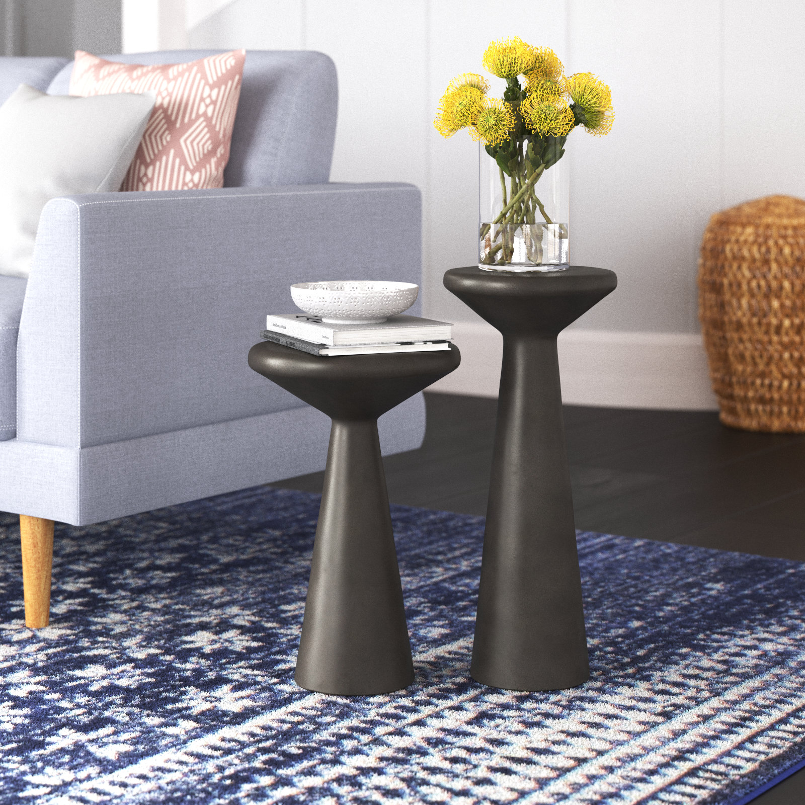 Asuna Nesting End Table, Dark Gray