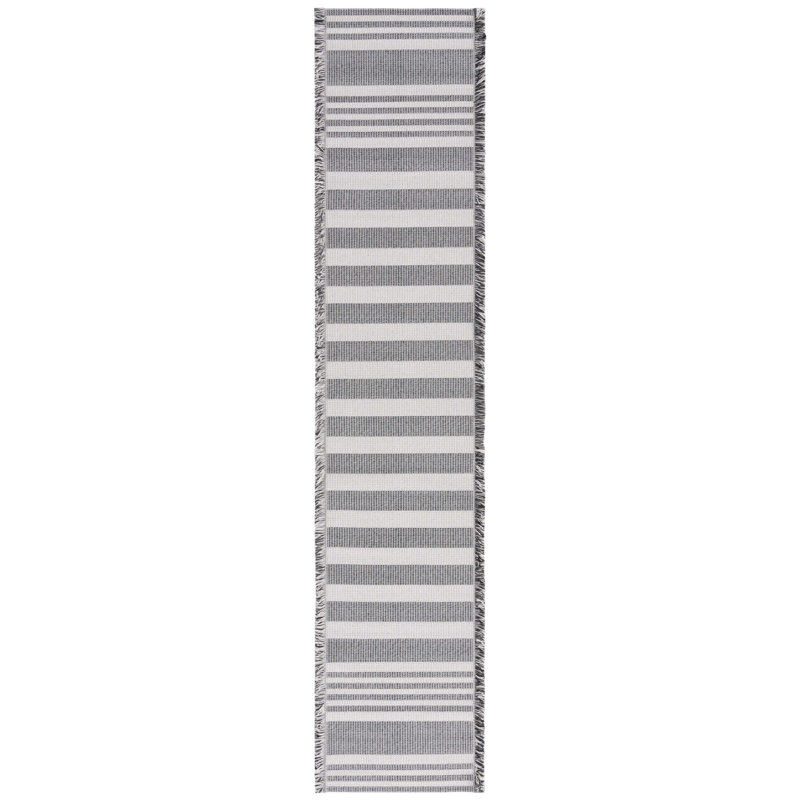 Tapis ivoire / noir Leiner, Tapis de couloir 2 pi x 9 pi