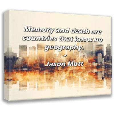 Toile tendue de la grande galerie Astoria par Jason Mott: «La mémoire et la mort sont des pays qui ne savent pas