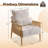 Masson Chenille Accent Chair Armchair With Pillow-1345830568