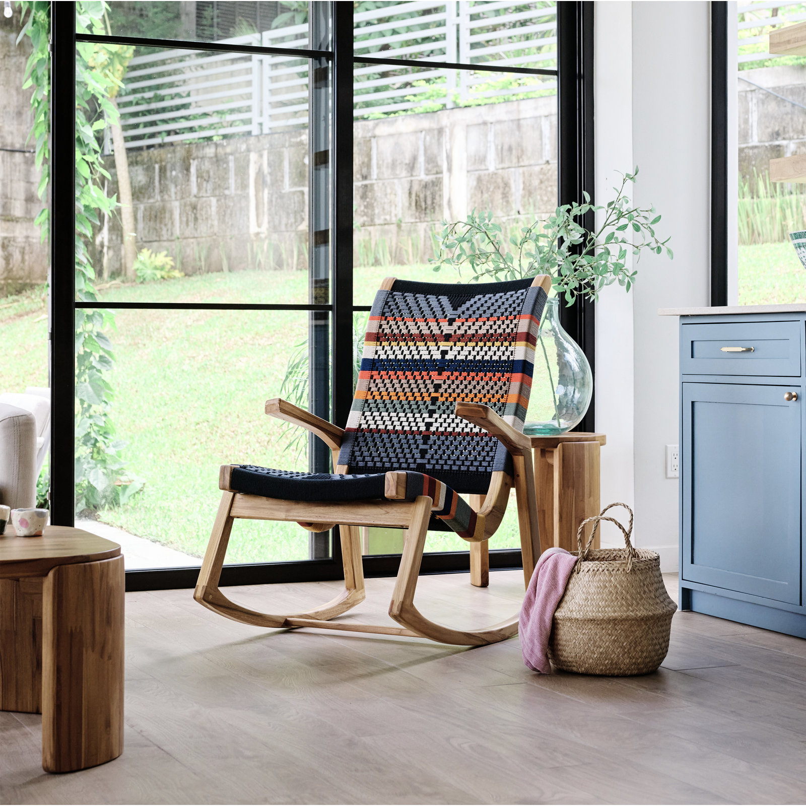 Amador Rocking Chair, San Geronimo Pattern, Natural