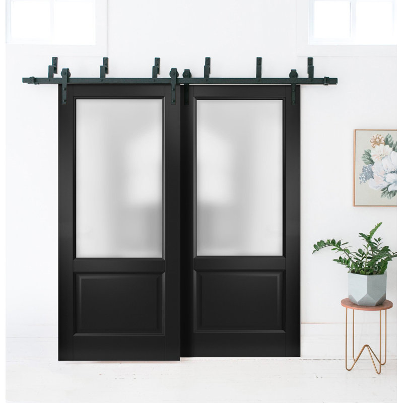 Portes coulissantes en verre givré Lucia, L 48 po x H 96 po