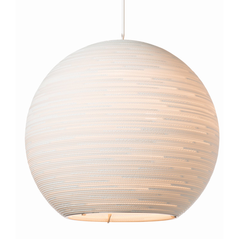 Luminaire suspendu Scraplights Sun 32 blanc, H 30 po x l 32 po x L 32 po, Blanc