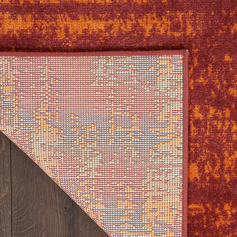 Tapis rouge intérieur / extérieur Nourison Essentials, Tapis de couloir 2 pi x 6 pi