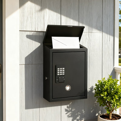 Smart Electronic Locking Mailbox With Multiple Access Methods - Key, App, OTP & Wifi Compatible, Weatherproof Metal Design For Home, Office & Business Security