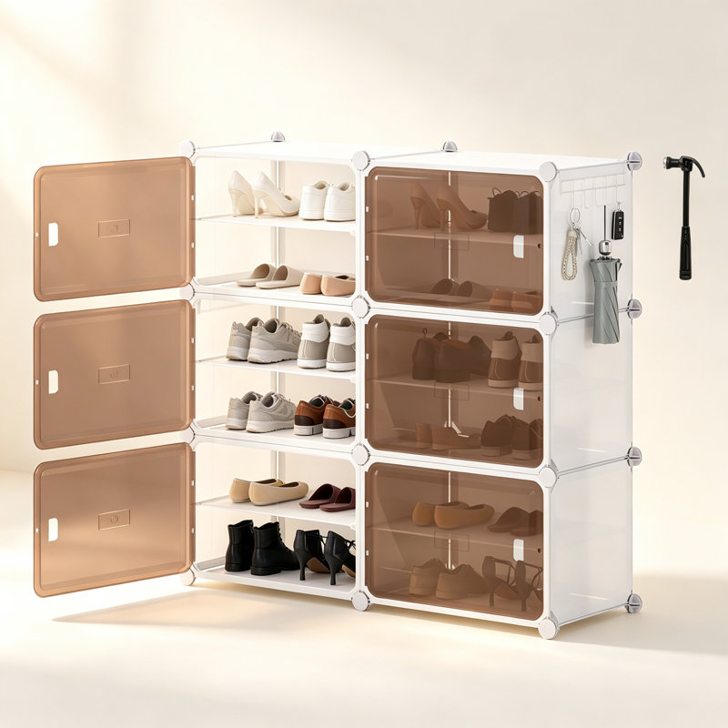 24 Pair Shoe Storage Cabinet