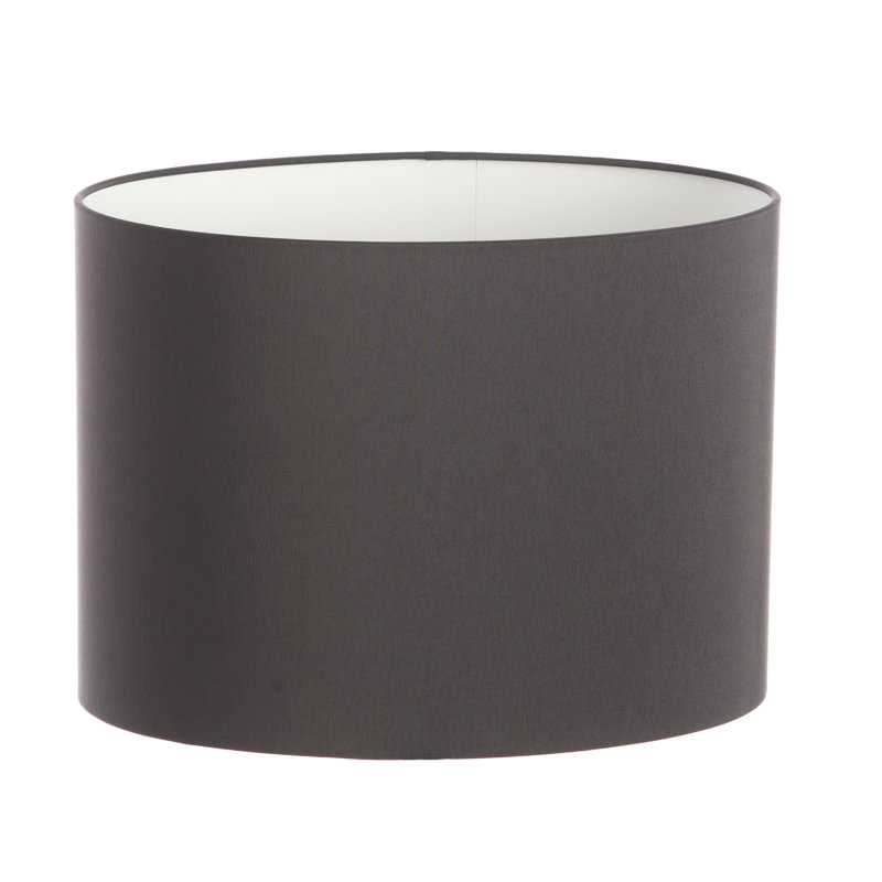 Cotton Drum Lamp Shade ( Screw On ), 20cm H x 30cm W x 30cm D, Black