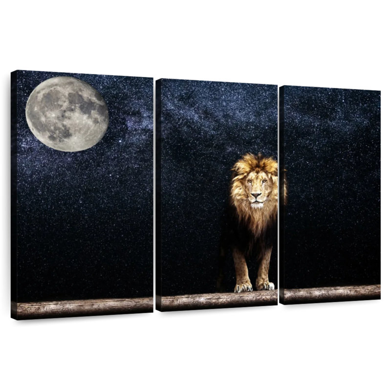 Moonlight Lion, 42" H x 65" W