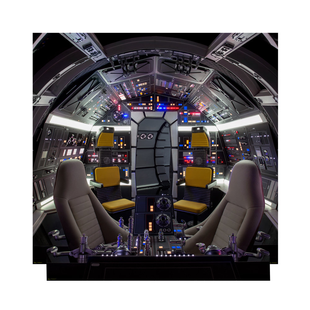 Cockpit Of Millenium Falcon Backrop™ 72'' Star Wars Cardboard Standup