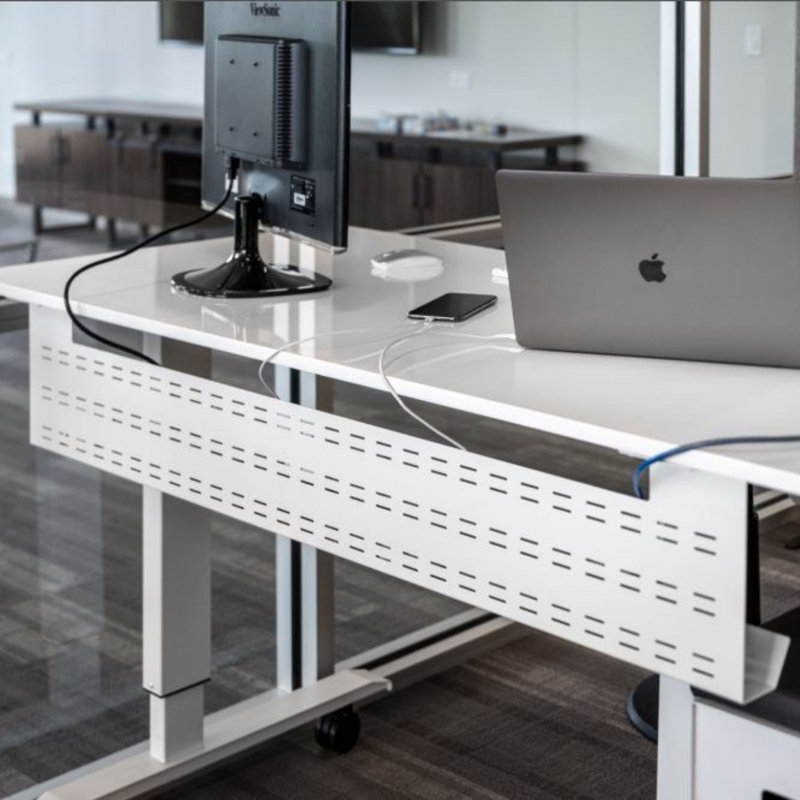 Guleed 9.25'' H Desk, White, 9.25" H x 51" W x 5" D