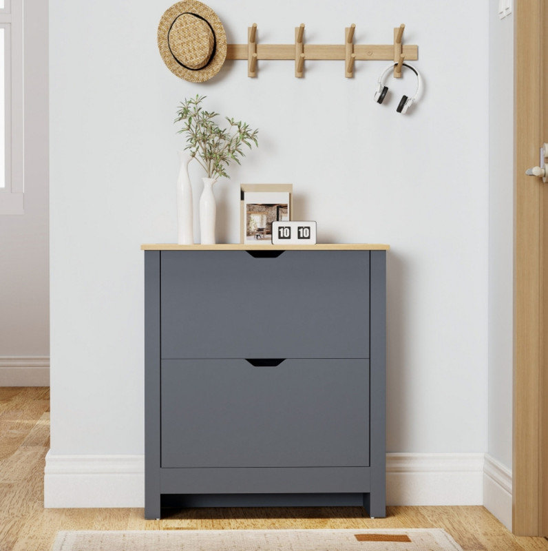 12 Pair Flip Down Shoe Storage