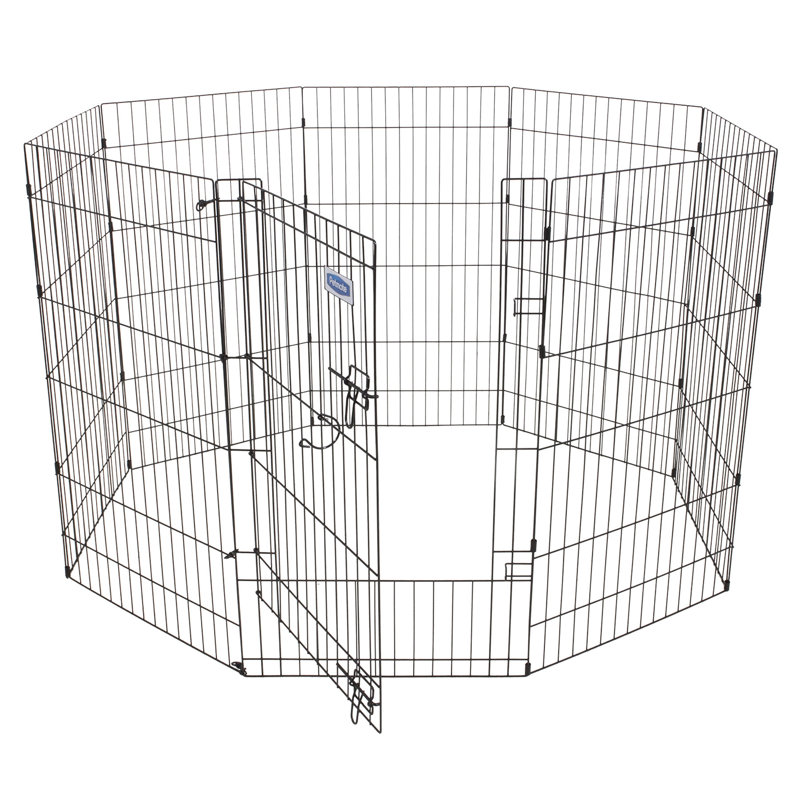 Panel Metal Exercise Pen With Door, Large (42" H x 24" W)