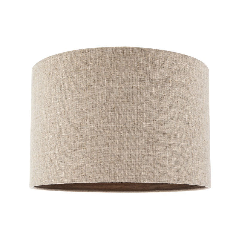 20cm H Linen Drum Lamp Shade ( No Direct Attachment Method ) in Brown