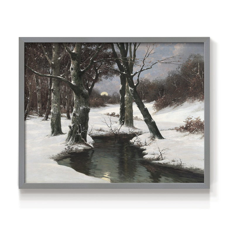 Paysages rétro-CC XXVI-impression encadrée - réaménageable, Gris, H 11 po x l 14 po